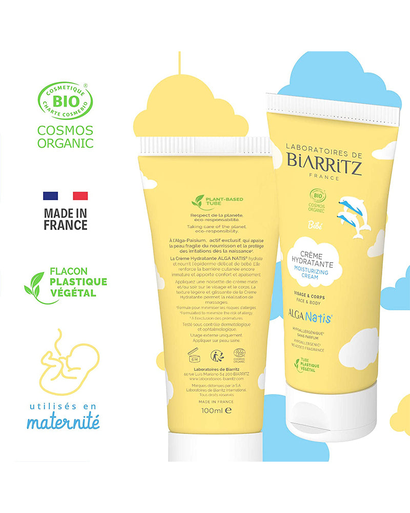 Crème Hydratante pour Bébé Certifiée Bio 100ml - Laboratoires de Biarritz