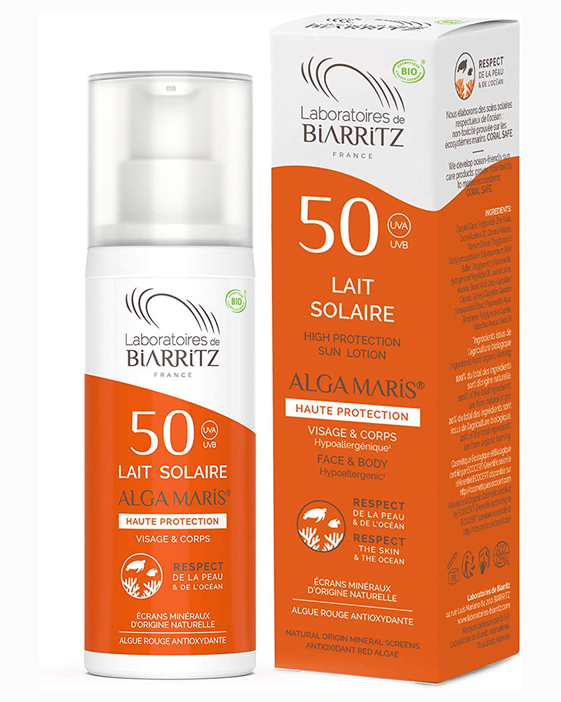 Lait Solaire SPF50 Certifiée Bio 100ml - Laboratoires de Biarritz