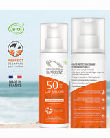 Lait Solaire SPF50 Certifiée Bio 100ml - Laboratoires de Biarritz