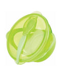 Bol Nûby Ventouse Cuillère et Couvercle 6m+ 400ml - Vert