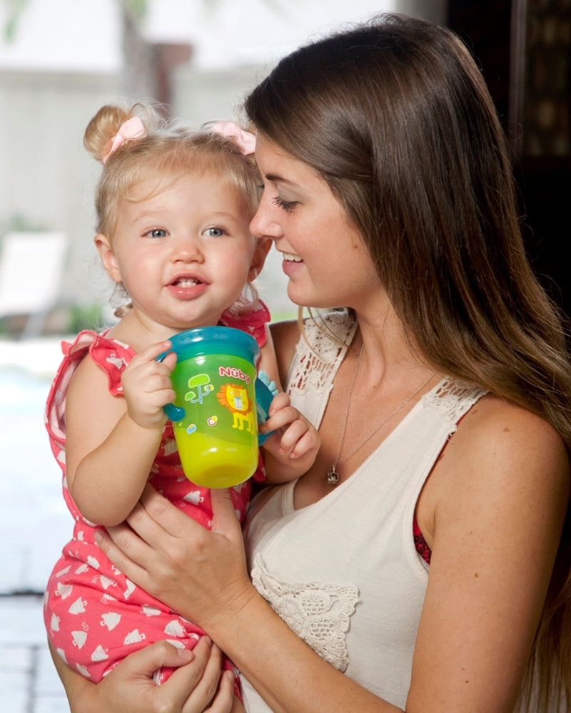 Vaso Nûby con doble asa 6m+ 240ml -León