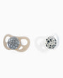 Lot de 2 sucettes Twistshake - Gris/Blanc