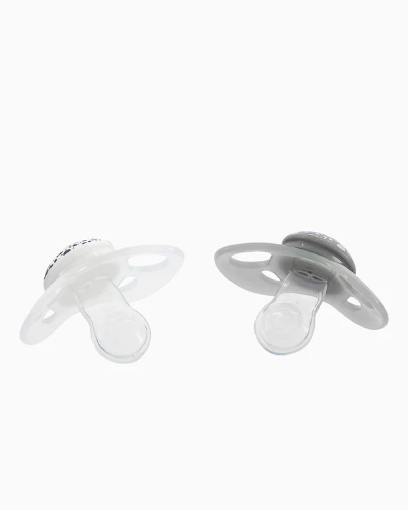 Lot de 2 sucettes Twistshake - Gris/Blanc