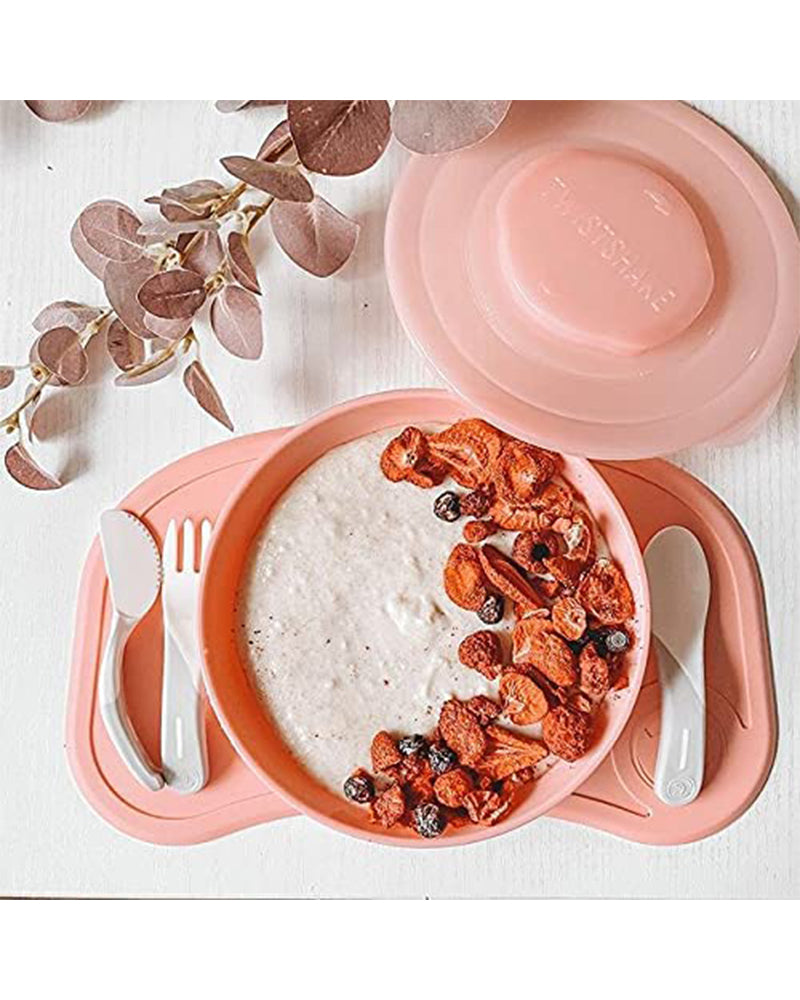 Mini bandeja Click-mat y plato Twistshake - Rosa