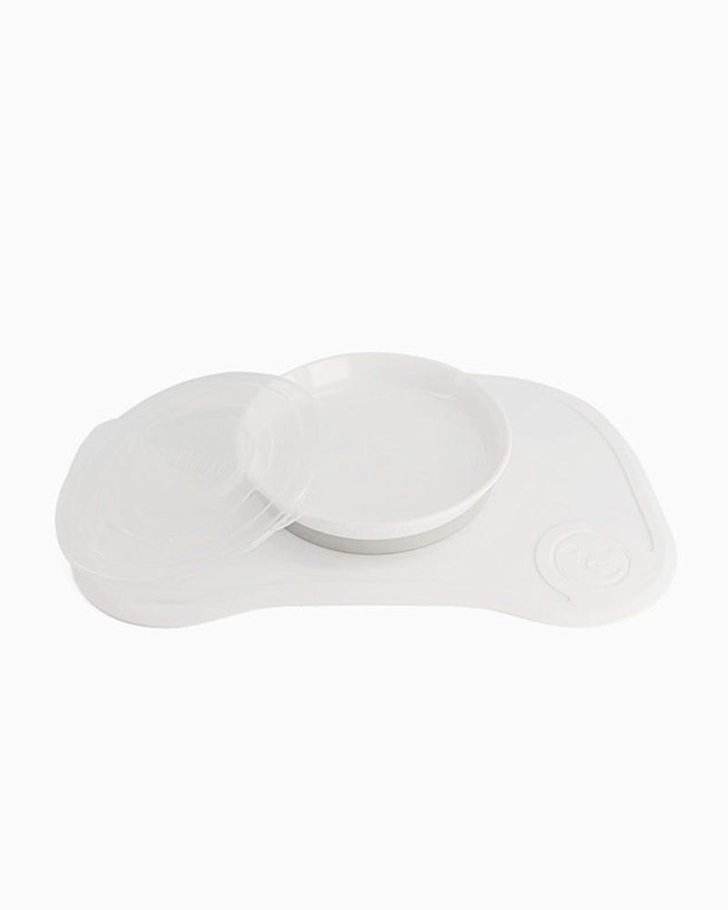 Plateau Click-Mat & Assiette Twistshake - Blanc