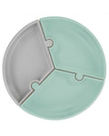 Assiette Puzzle MINIKOIOI avec Ventouse en Silicone – Verte