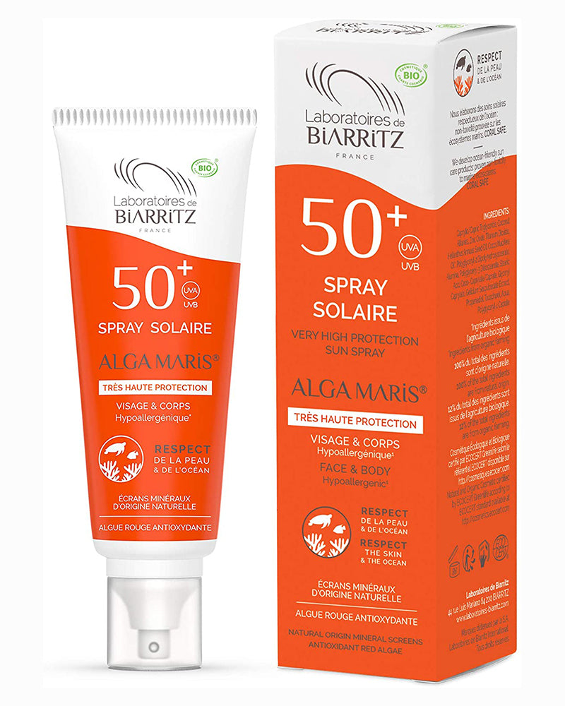 Spray Solaire SPF50+ Certifiée Bio 100ml - Laboratoires de Biarritz