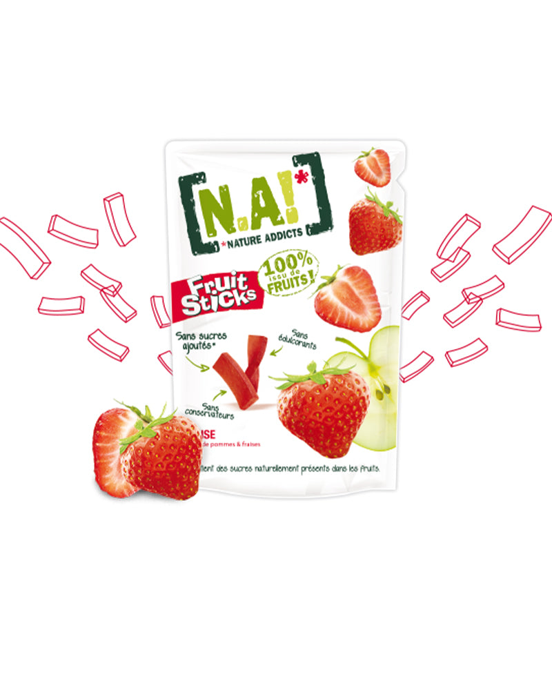 N.A ! Gommes Fruit Sticks 35g - Fraise
