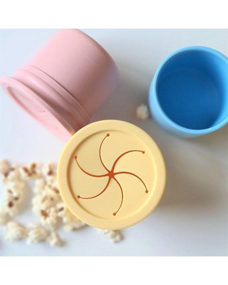 Gobelet 3 en 1 MINIKOIOI avec 2 couvercles et Paille en Silicone  – Jaune