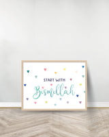 Ensemble de 2 Tableaux décoratifs - Bismillah Alhamdulillah - Bois